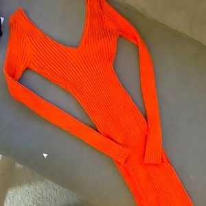 Tight fitting long sleeve, knee length